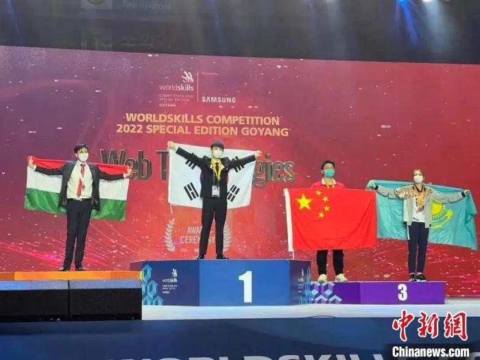 上海第二工業(yè)大學(xué)學(xué)生梁俊獲得網(wǎng)站設(shè)計(jì)與開(kāi)發(fā)項(xiàng)目銅牌?！∩虾Ｊ腥松缇止﹫D