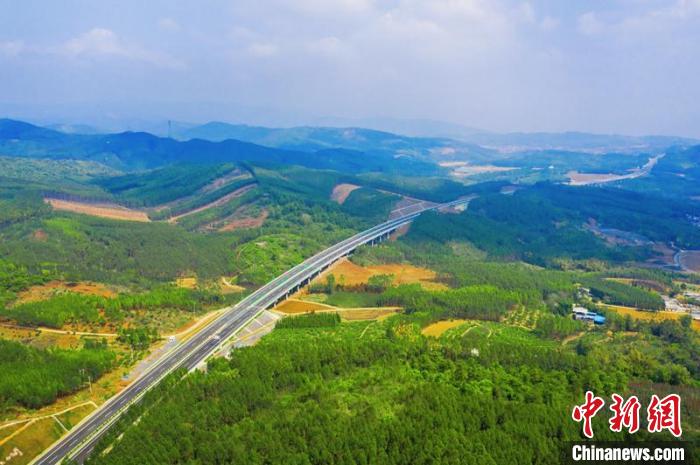 平南至武宣高速公路樂梅2號大橋。　廣西交通投資集團供圖